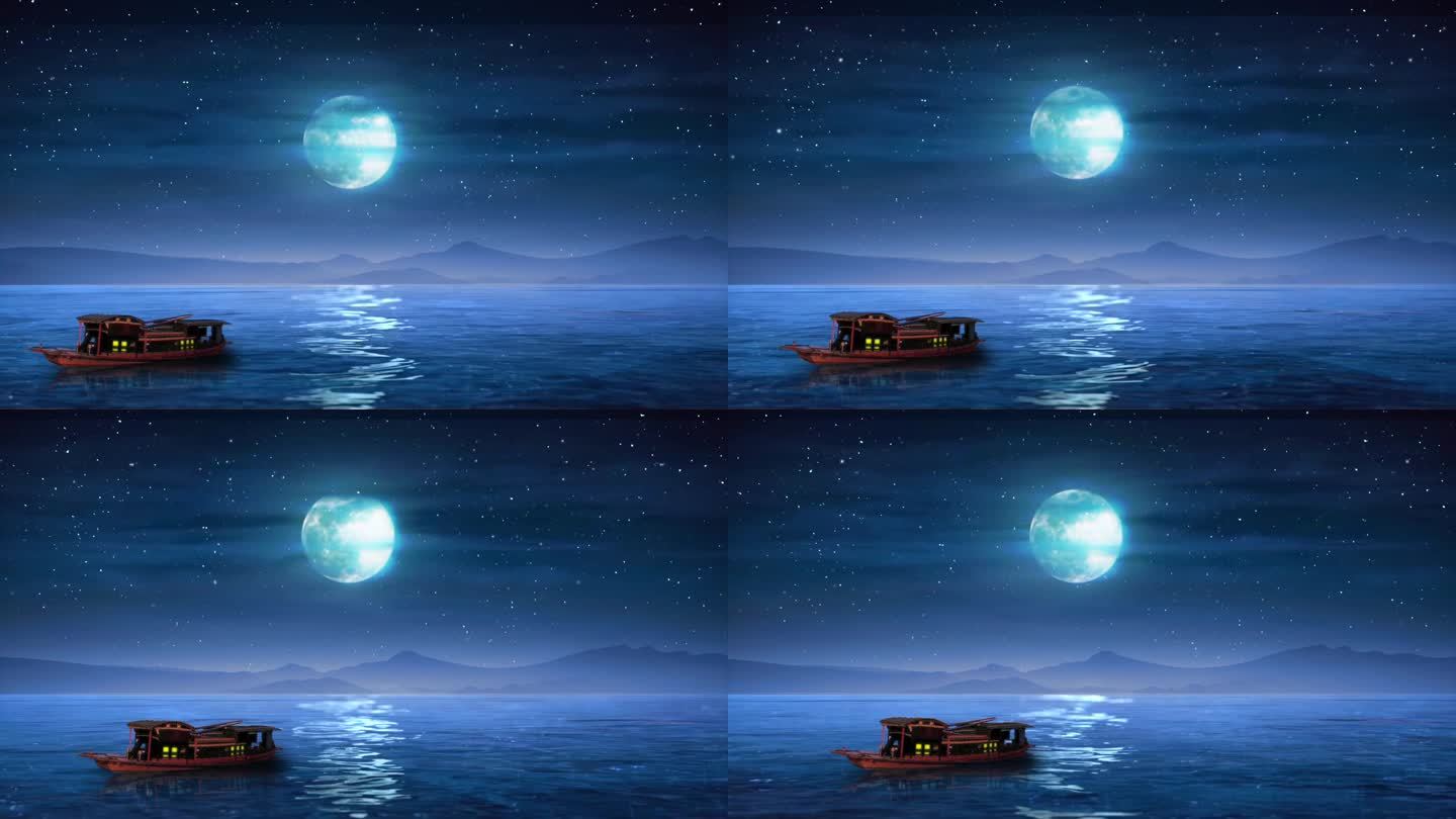 南湖红船夜景
