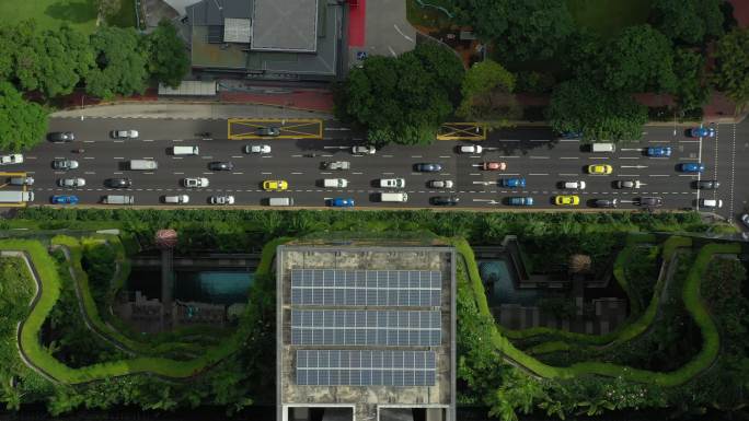 新加坡市中心著名建筑公园交通街