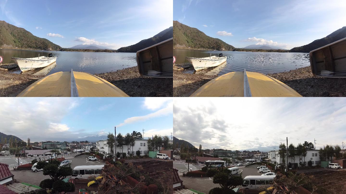 日本富士山湖口湖延时视频素材