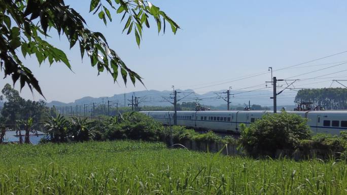 高铁列车空镜风景