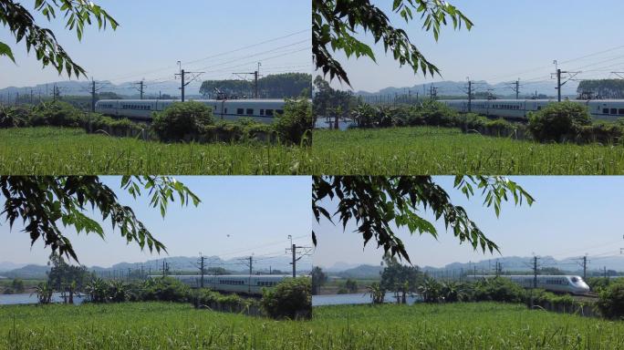 高铁列车空镜风景