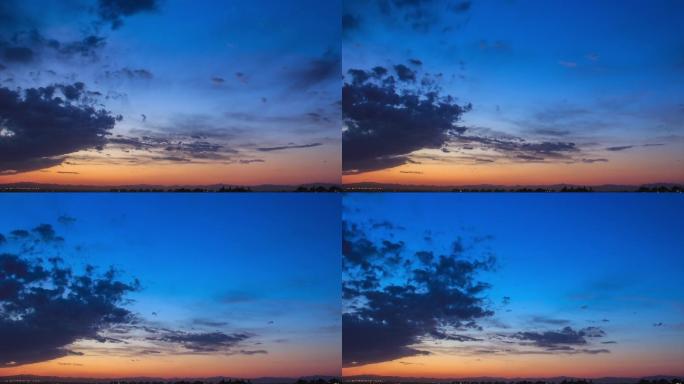 蓝天白云延时摄影实拍素材云朵云