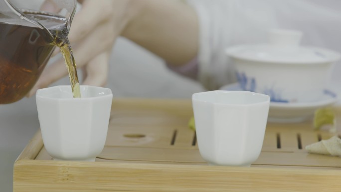 4K泡茶沏茶视频舒适安静的喝茶