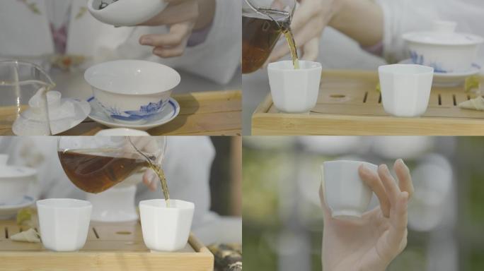 4K泡茶沏茶视频舒适安静的喝茶