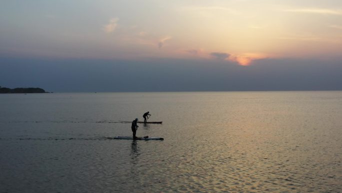 威海国际海水浴场航拍高清