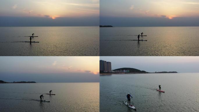 威海国际海水浴场航拍高清