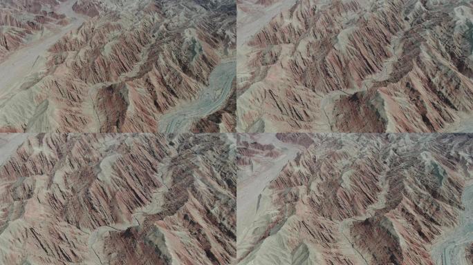 新疆喀什塔莎古道丹霞地貌4K航拍