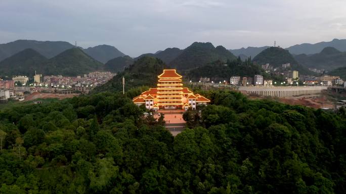 花垣县边城公园图书馆夜景（四）