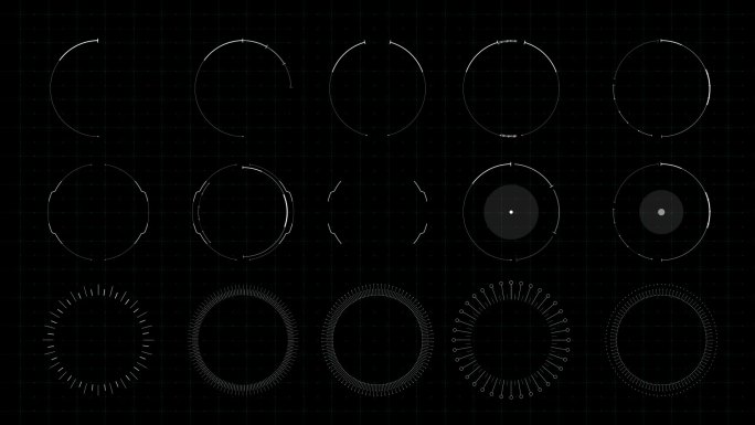 高科技圆环按钮视动态元素V3