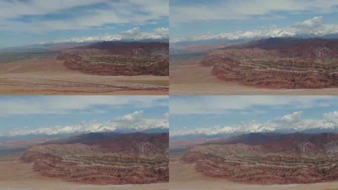 新疆天山大峡谷丹霞地貌4K变焦航拍
