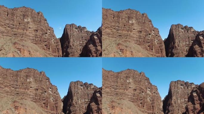 新疆南疆天山大峡谷丹霞地貌4K航拍