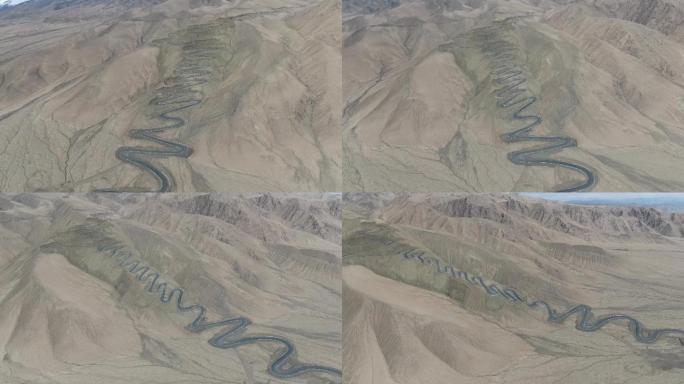 新疆帕米尔高原盘龙古道4K航拍