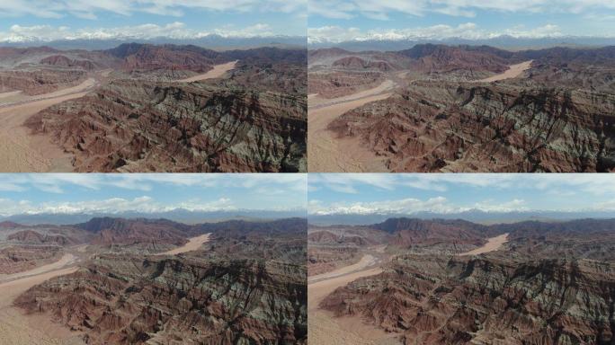 新疆天山大峡谷丹霞地貌4K航拍