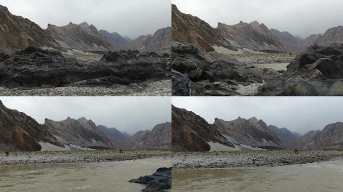新疆喀什塔莎古道4K河谷航拍