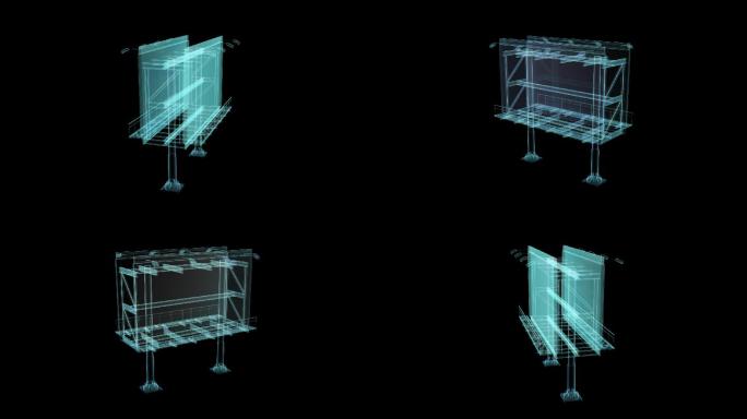 广告牌全息投影循环
