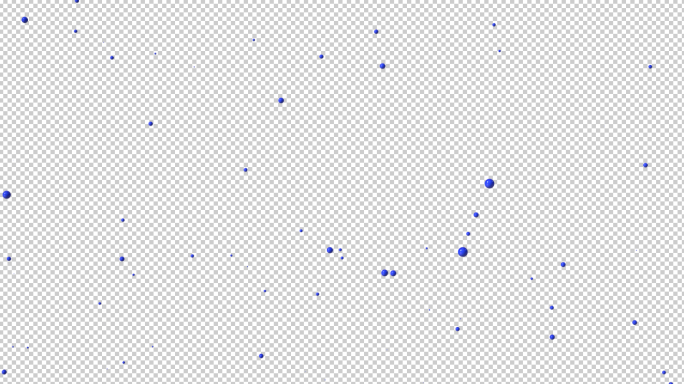 【4K粒子|透明通道】蓝球体圆形粒子上升