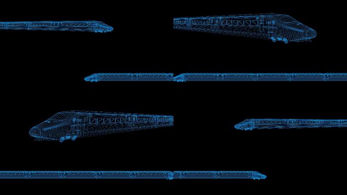 蓝色科技全息动车循环带通道