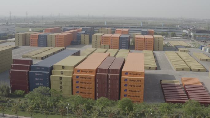 4K-Log-航拍集装箱生产制造堆场
