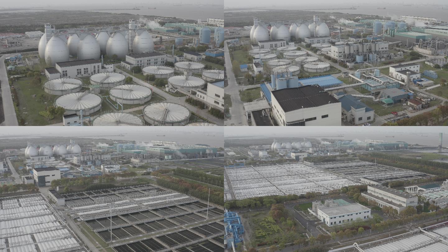 4K-Log-航拍亚洲最大的污水处理厂