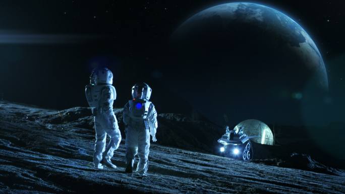 宇航员在月球上自然科学未来