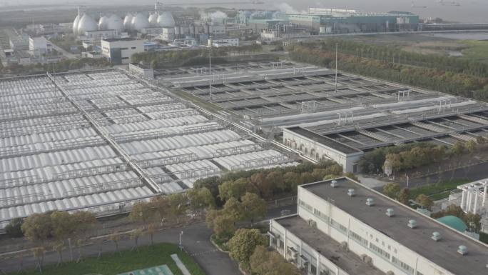 4K-Log-航拍亚洲最大的污水处理厂