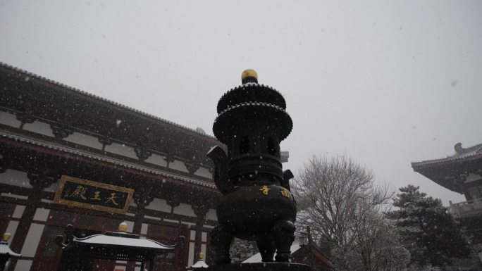 古寺雪景