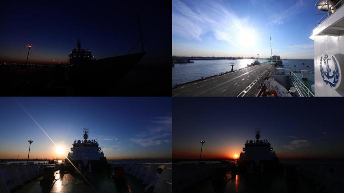 2K海巡公务船靠岸日转夜延时