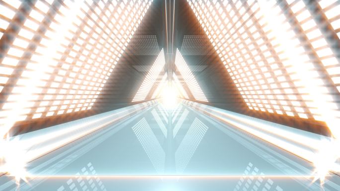 环三角隧道数字动画3D动画幻想