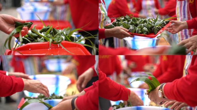 端午节社区文化包粽子吃粽子活动