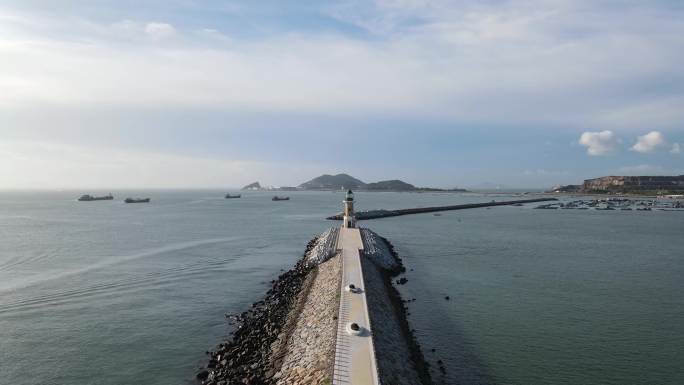 珠海桂山岛大海岛风景航拍