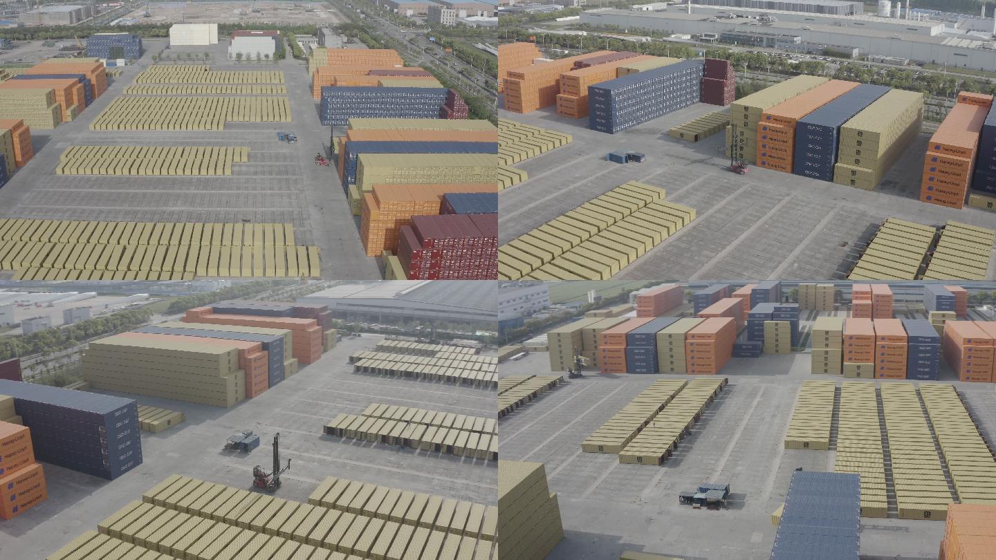 4K-Log-航拍集装箱生产制造堆场