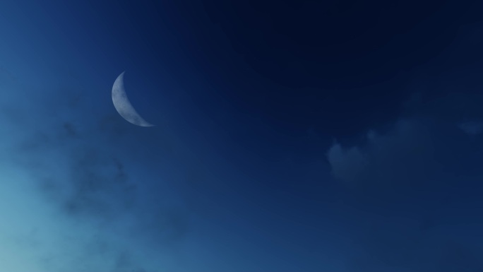 4K弯弯的月亮背景视频动画