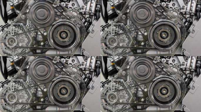 汽车发动机前视图汽车发动机构造工业制造零