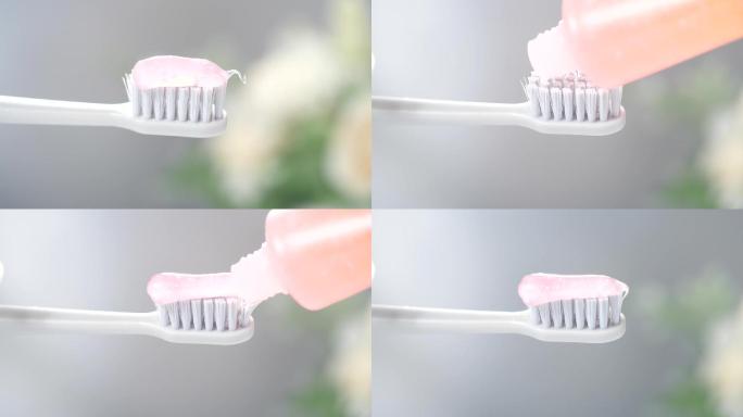 超清挤牙膏牙齿清洁视频素材【侵权必究】
