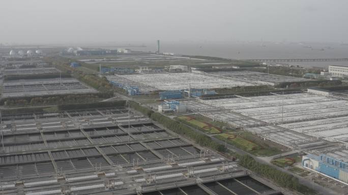 4K-Log-航拍亚洲最大的污水处理厂