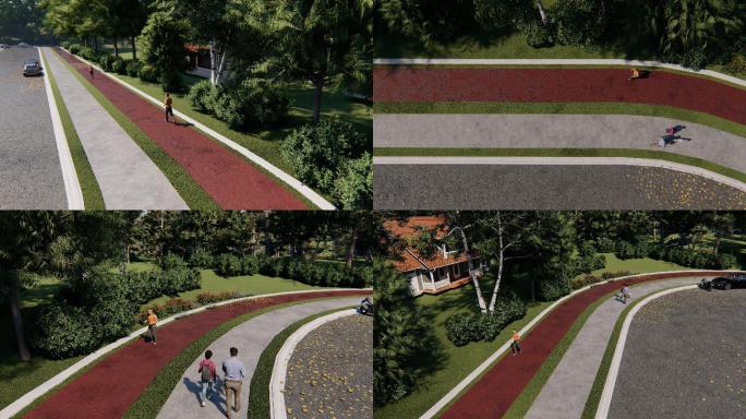 慢行系统健康步道城市绿道4K