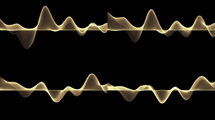 抽象图形波浪线粒子背景