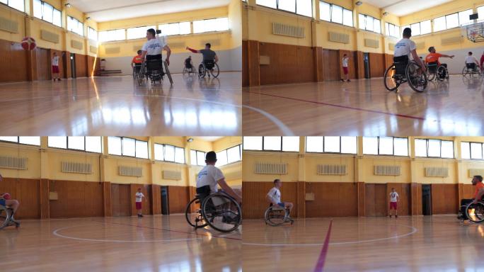 轮椅运动员打篮球积极情绪挑战自信