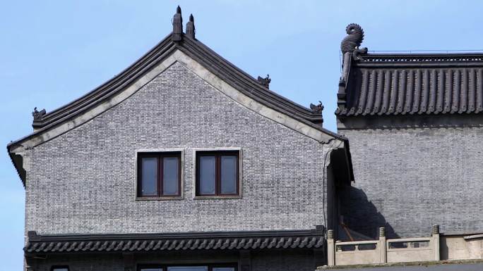 茅山乾元观中国建筑房檐雕塑铜像C018