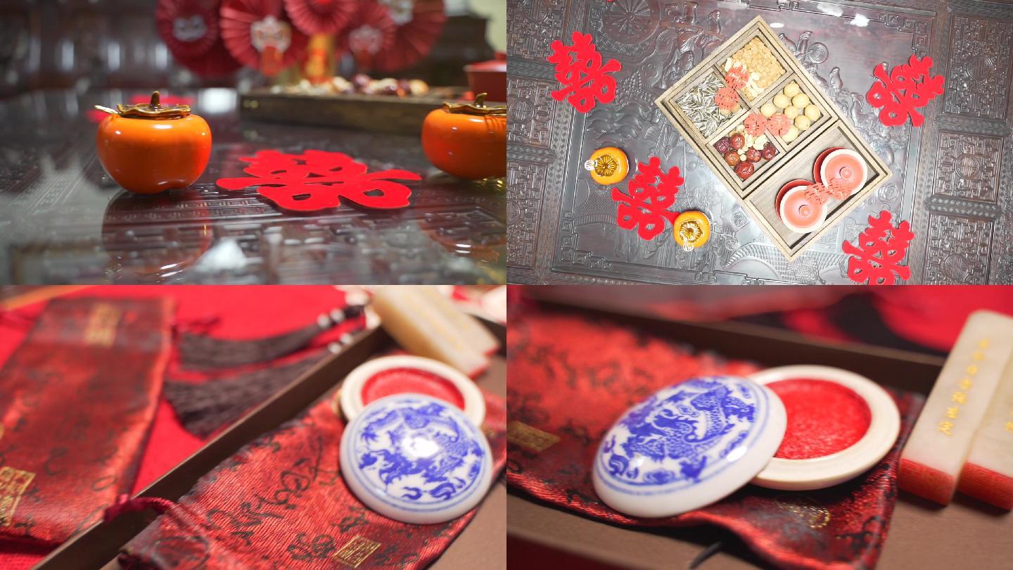 中式明制汉婚传统婚礼喜庆红色古风贴身饰品