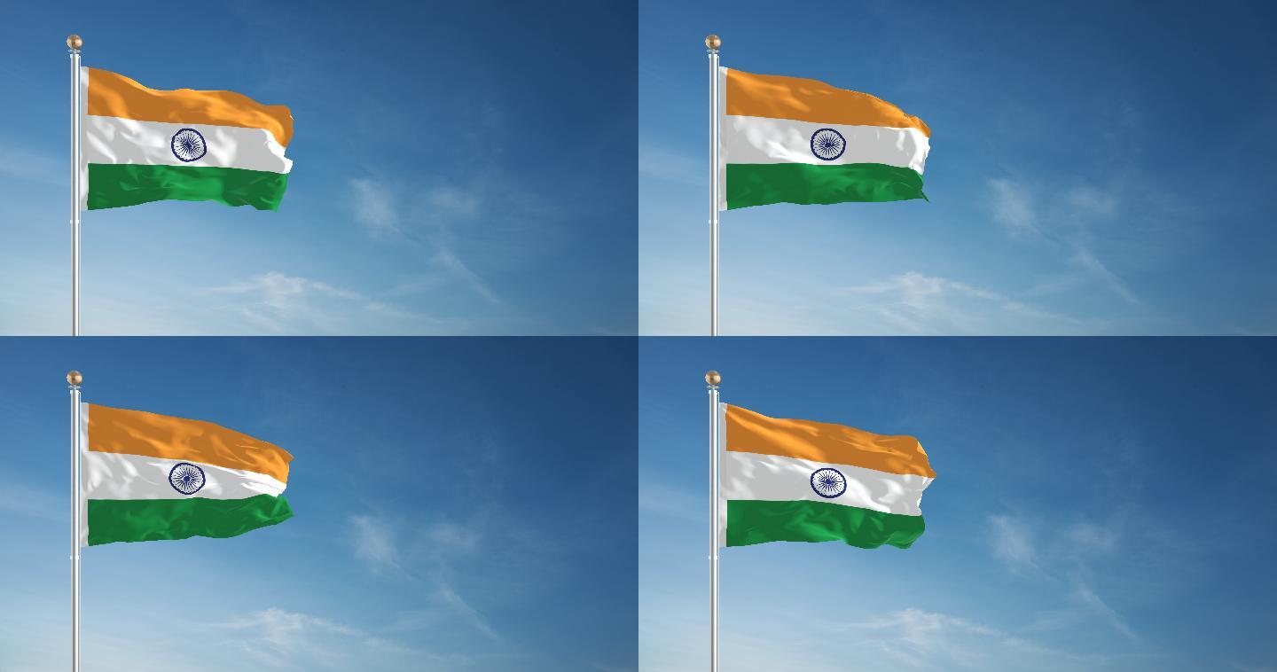 飘扬的印度国旗