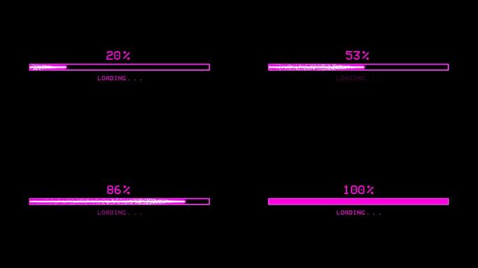4K紫色高科技进度条通道视频2
