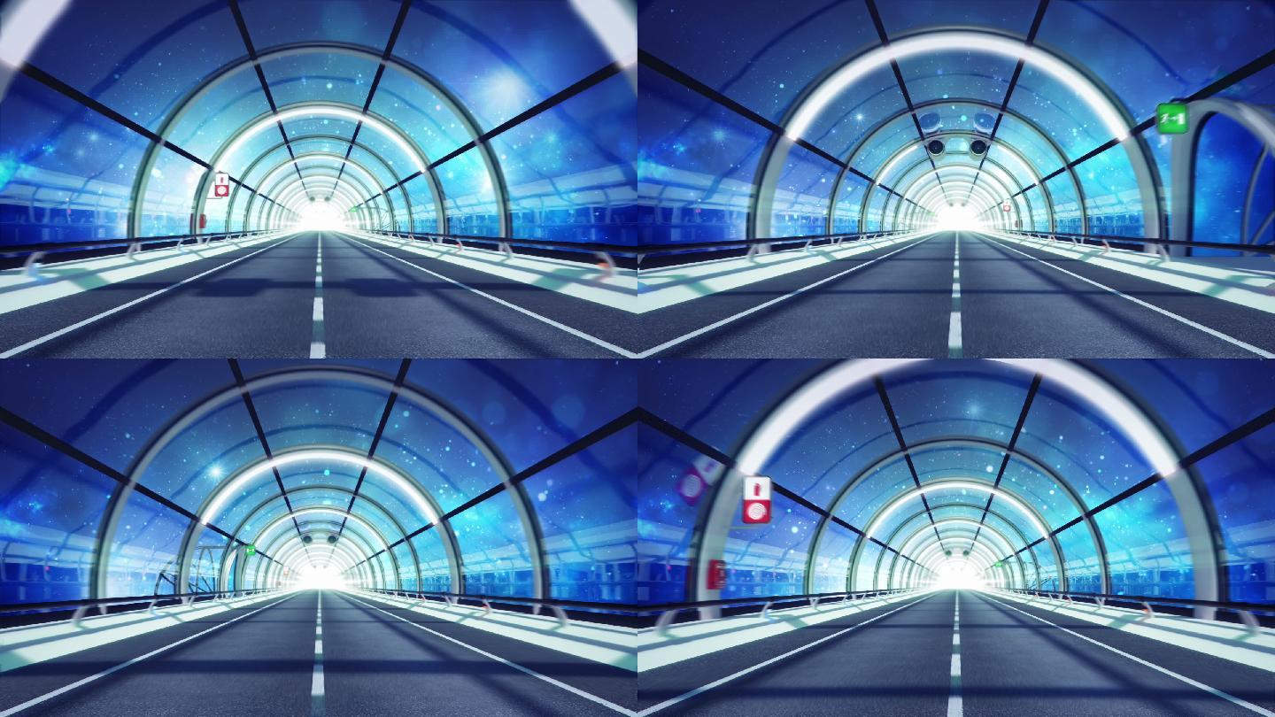 未来隧道震撼三维特效全息投影沉浸式场景