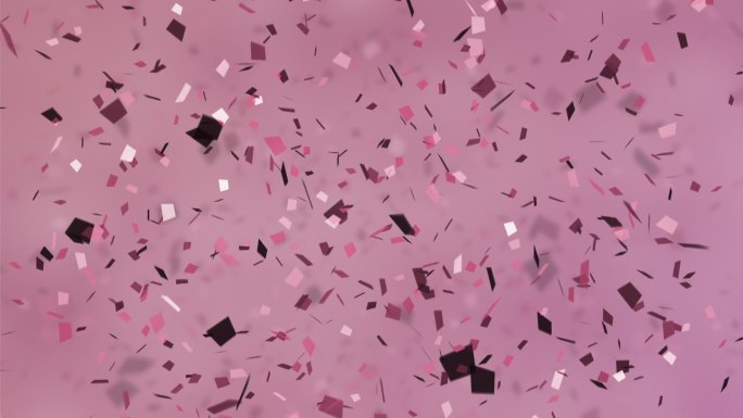 粉色五彩纸屑和庆祝丝带