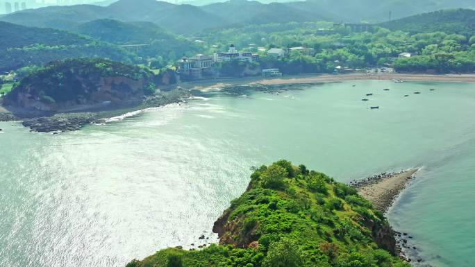 大连棒棰岛风景胜地航拍视频