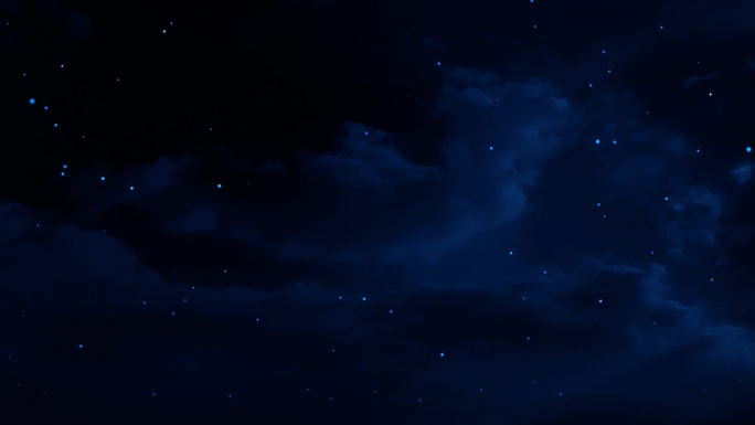 【HD天空】蓝色夜晚繁星闪烁夜空云层星夜