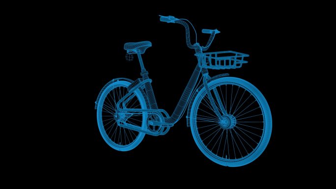 蓝色科技全息自行车循环带通道