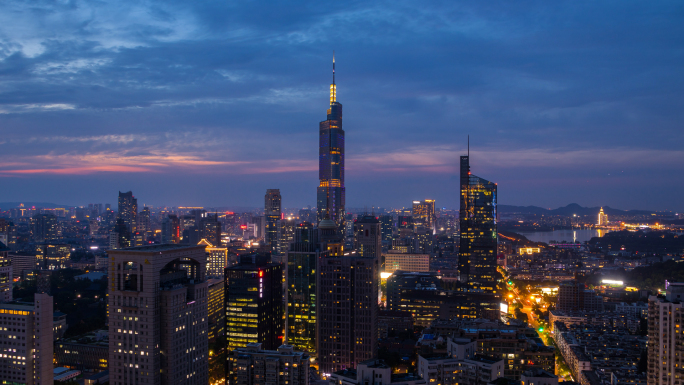 南京紫峰大厦日转夜延时