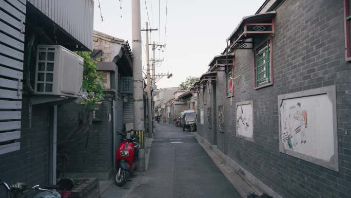 北京前门大街大栅栏老胡同门框卤煮