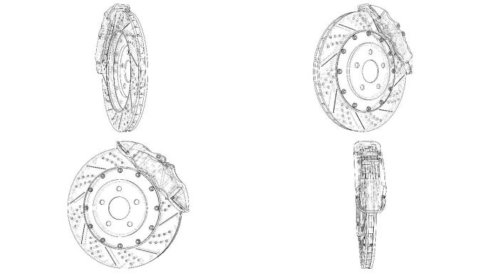 制动盘轮廓。